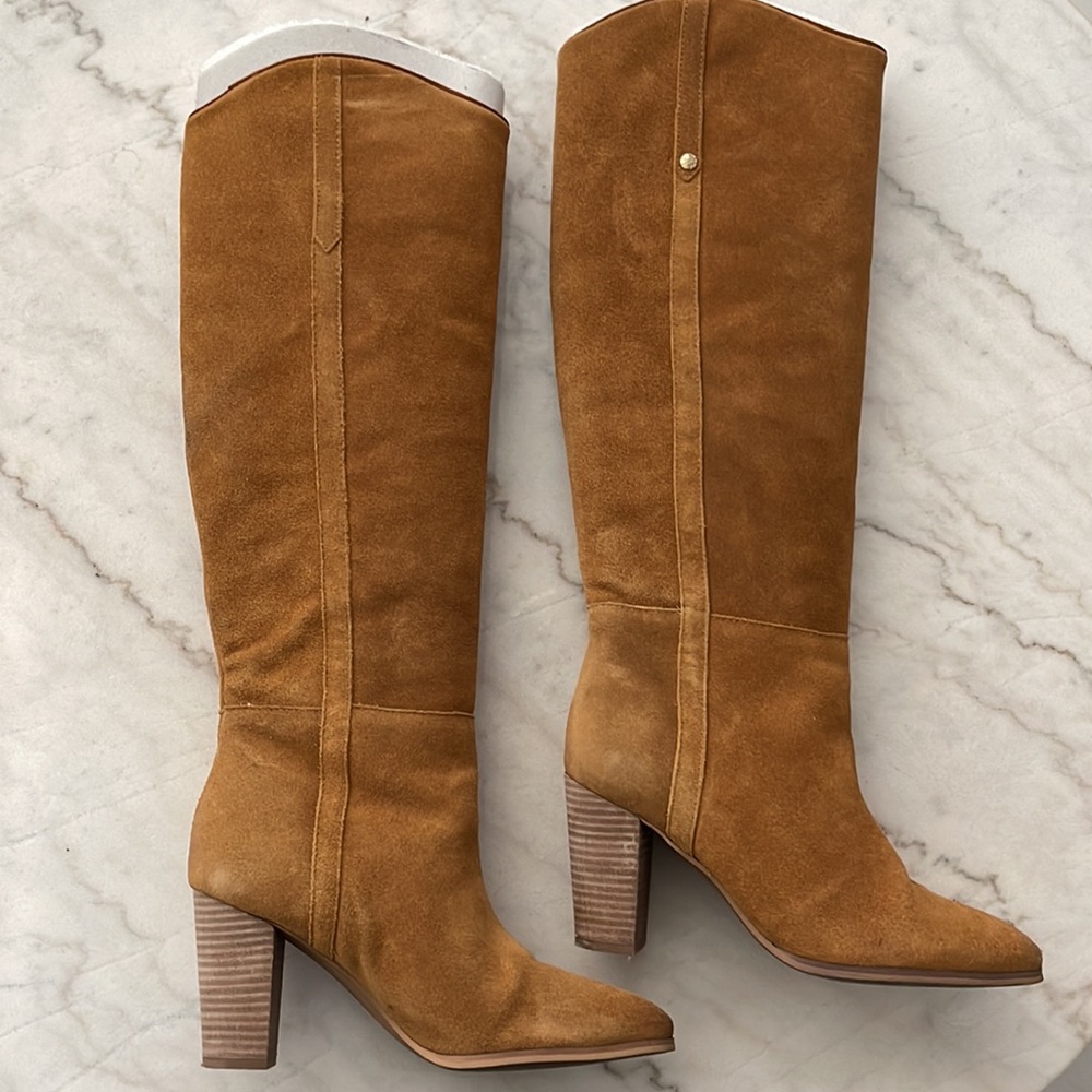 GUESS Suede Knee High Heeled Boots